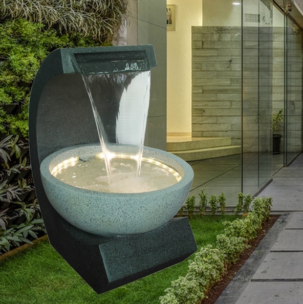 Zen Arôme - Fontaine intérieure en résine avec LED Silice